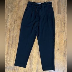 H&M black straight leg trousers.